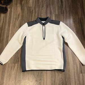 White and Grey Under armour golf pullover